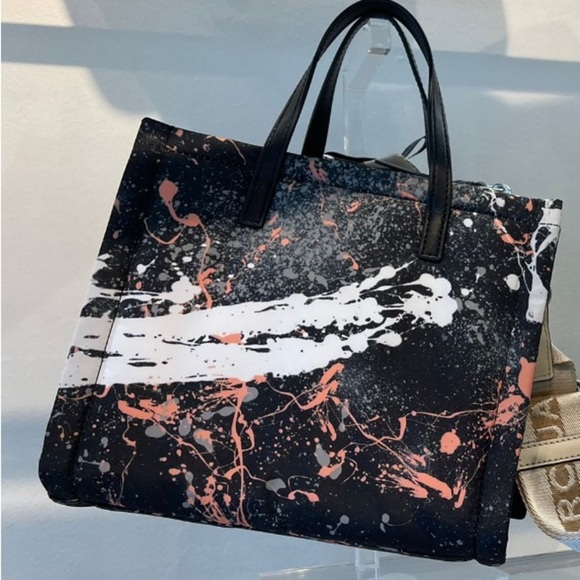 NWT！NEW！Marc Jacobs Mini Grind Nylon Tote Crossbody -Tiedye Splatter Paint Women - Picture 10 of 11